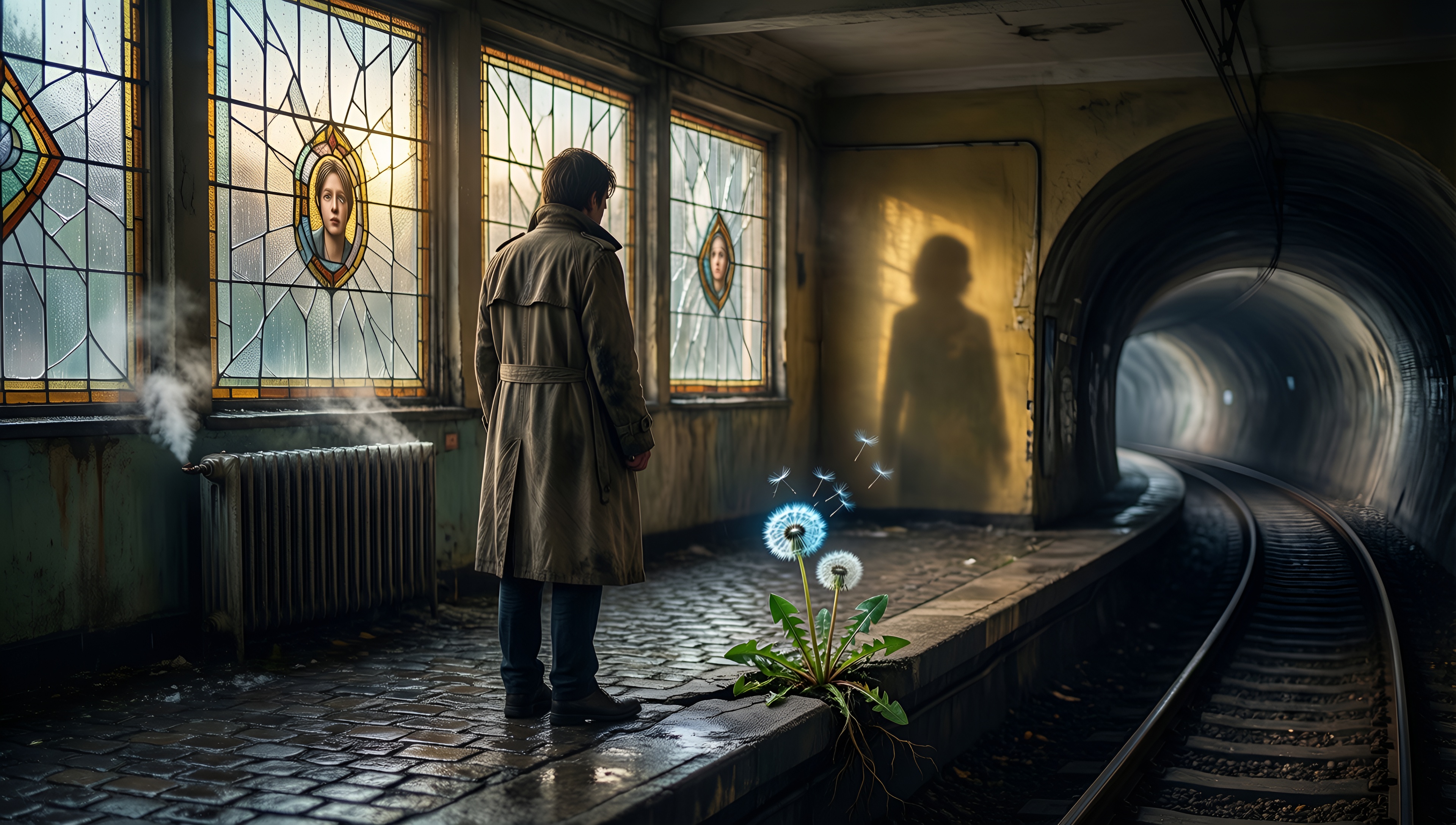 Mystical Train Station - AI generated wallpaper
