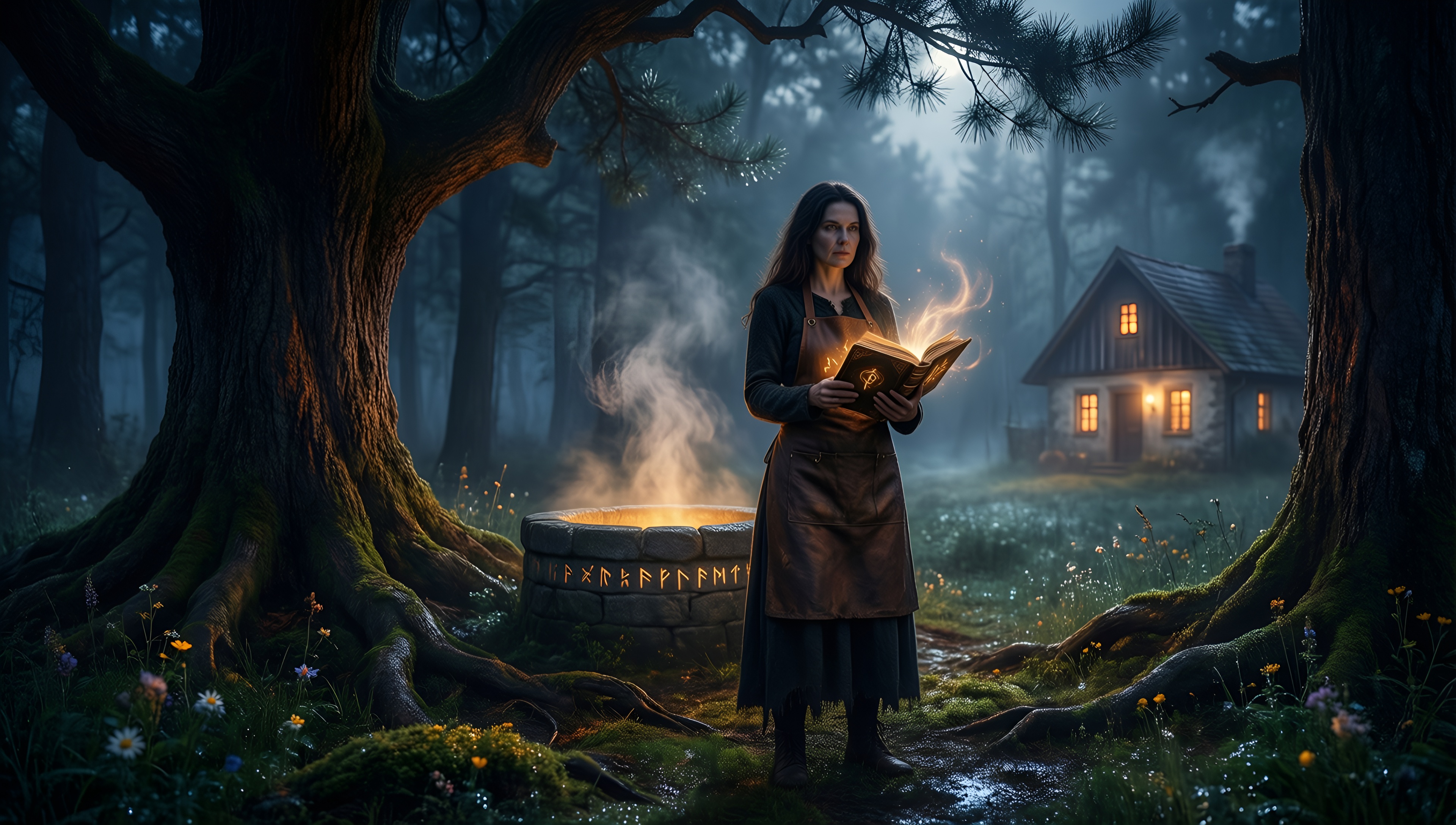 Enchanted Forest Spellcaster - AI generated wallpaper