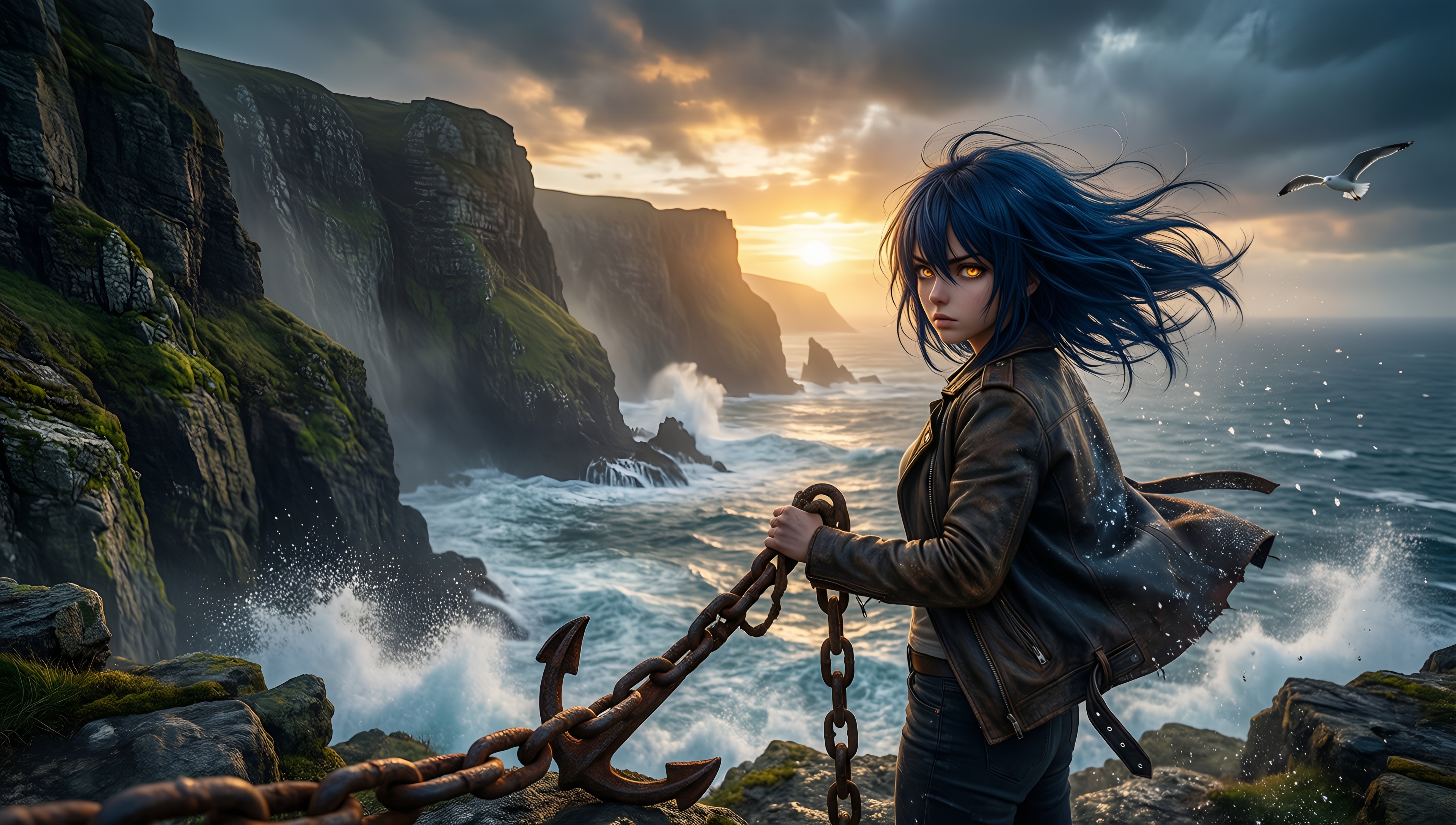 Mystic Seaside Adventure - AI generated wallpaper