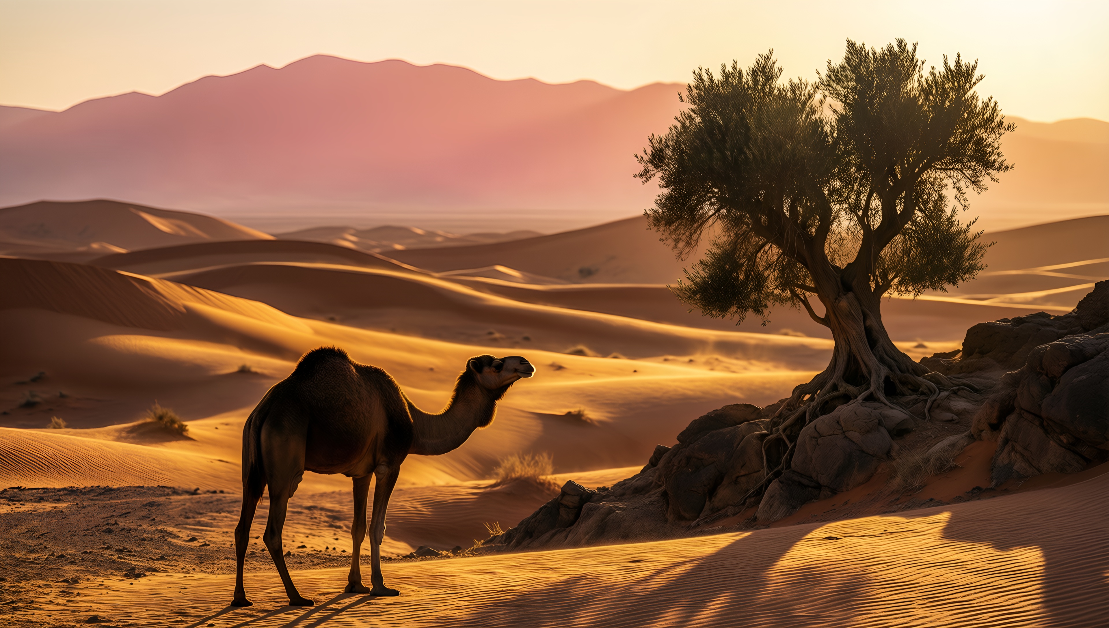 Desert Solitude - AI generated wallpaper