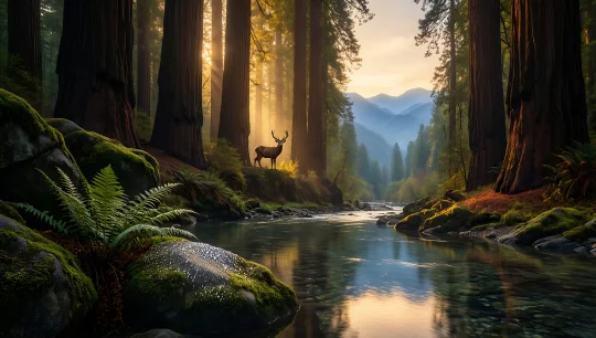 Majestic Forest Sunset