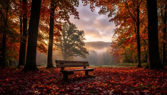Autumn Serenity Bench