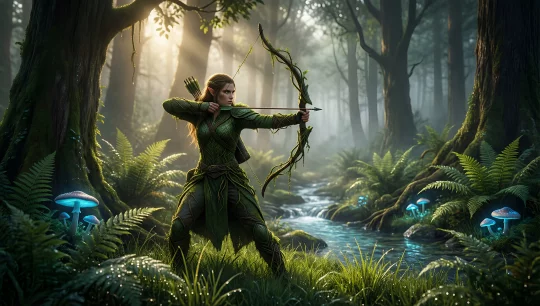 Mystic Archer in Enchanted Forest