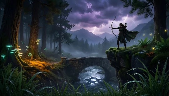 Mystic Archer In Enchanted Forest 1