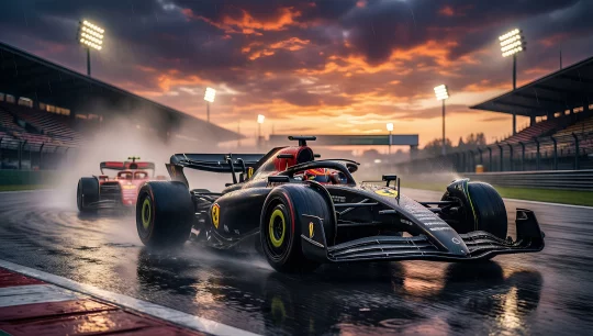 Rainy Racing Sunset
