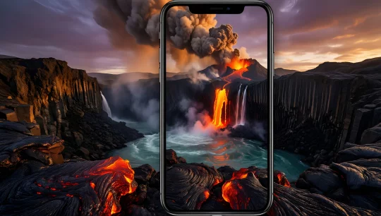 Volcanic Eruption iPhone Wallpaper