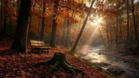 Autumn Serenity in the Woods