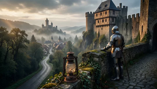 Misty Castle Dawn