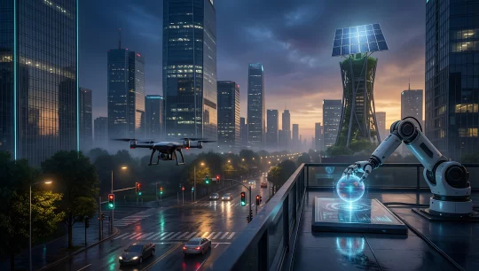 Cyberpunk Cityscape with Futuristic Elements 2