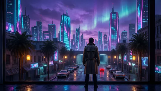 Neon Cyberpunk Cityscape